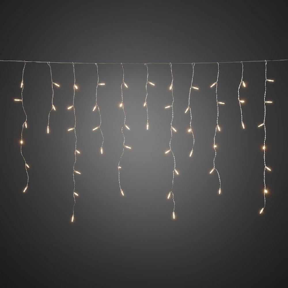 Rideau lumineux - lumières de Noël à leds pour l'extérieur et l'intérieur - 200 lumières - 5 mètres - blanc chaud
