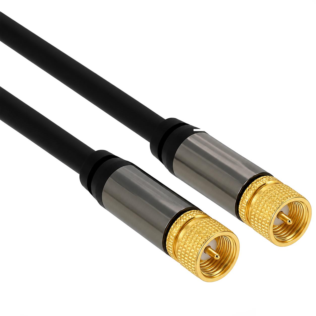 F-connector kabel Coax - Afscherming: Dubbelvoudig - verguld