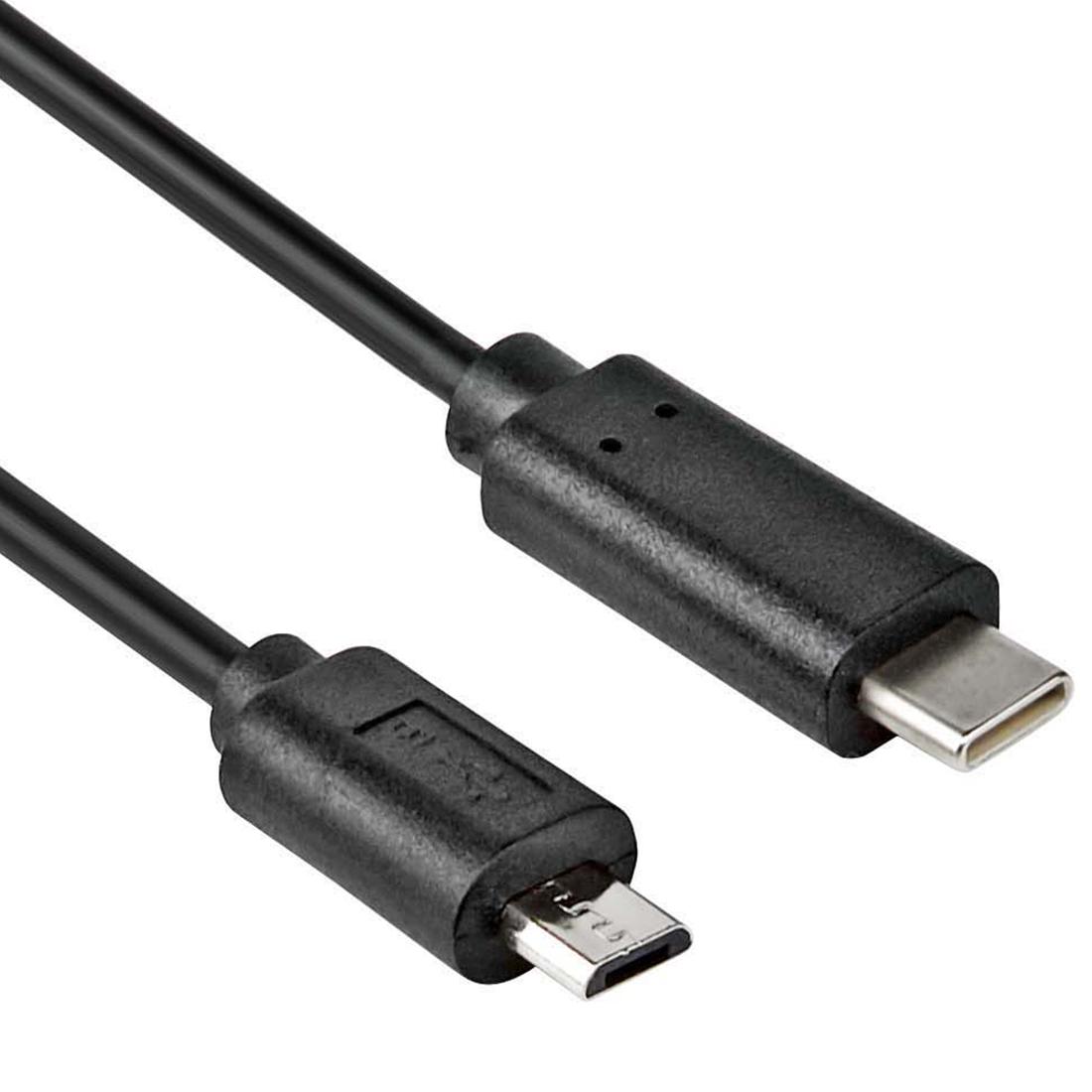 CABLING® Câble USB USB-C vers USB-B de 2 m - Cordon USB C vers B - Mâle /  Mâle - Noir