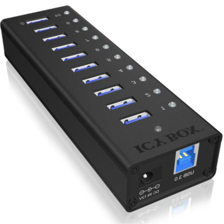 USB hub - 10 poorten - Icy Box