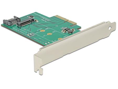 PCI Express naar 7-Polig SATA + M.2 NGFF adapter - Delock