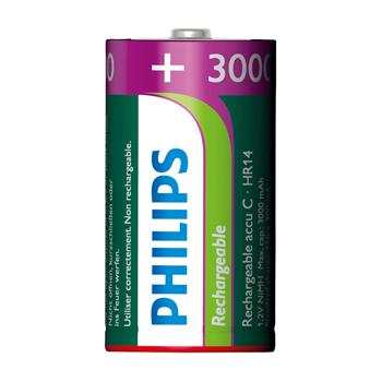 Batterie rechargeable C, 3000 mAh Nickel-Métal Hydrure 2-blister