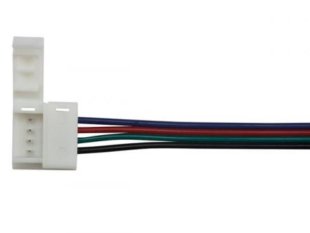 KABEL MET 1 PUSH AANSluiting VOOR FLEXIBLE LED STRIP 10 mm RGB KLEUR - Velleman