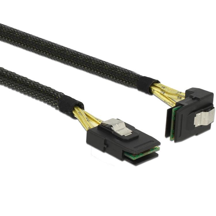 Delock Kabel Mini SAS SFF-8087 > Mini SAS SFF-8087 gewinkelt 0,5 m