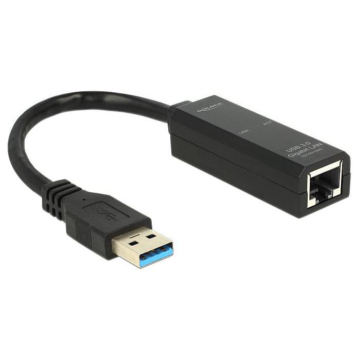 Adaptateur USB-C vers Gigabit Ethernet - Noir - Compatible Thunderbolt 3 -  Windows et Mac - Convertisseur Réseau LAN RJ45