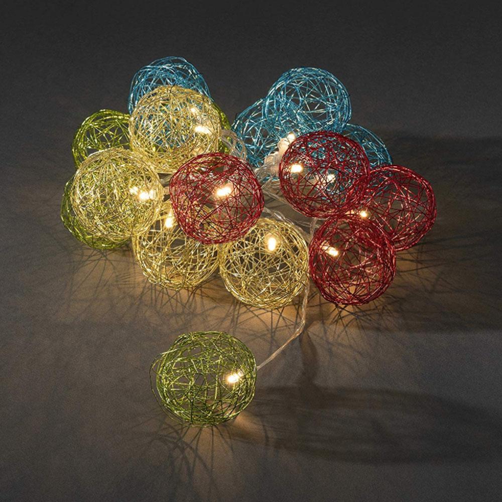 Konstsmide Guirlande Lumineuse Décorative LED, Etoiles en Métal
