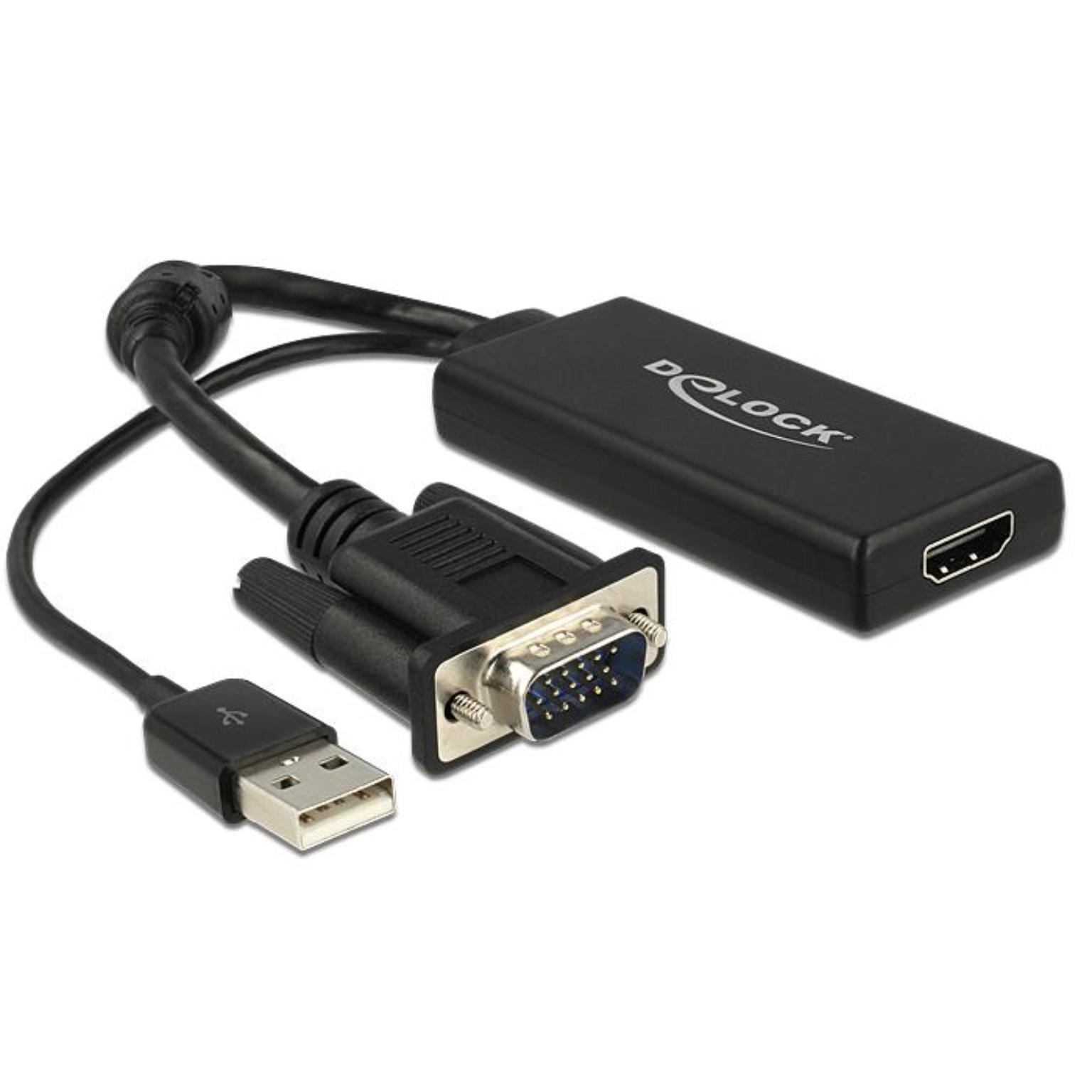 USB/VGA naar HDMI omvormer - Delock