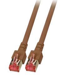 RJ45 Patch cable S/FTP,Cat.6 0.25m brown, halogenfree