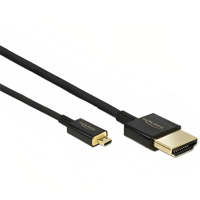 HDMI micro kabel - 2.0 - HDMI D micro male - HDMI A male
