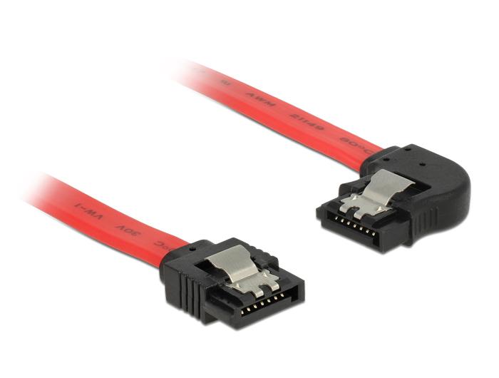 Delock Kabel SATA 6 Gb/s Stekker recht > SATA Stekker linkshoekig 30 cm - Delock