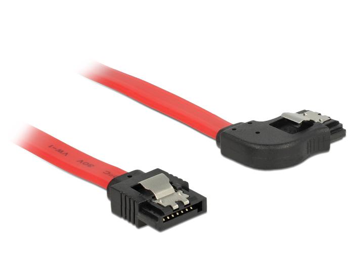 Câble Delock SATA 6 Gb/s Connecteur droit > Connecteur SATA coudé 20 - Delock