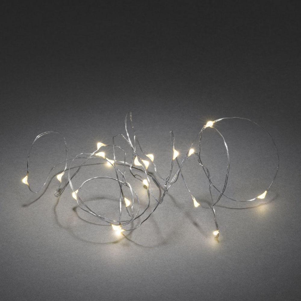 Draadverlichting - led kerstverlichting binnen - 40 lampjes - 4.4 meter - warm wit - 4x AA