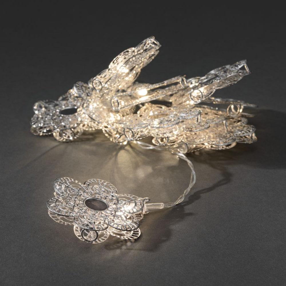 Guirlande lumineuse - guirlandes de Noël à leds d'intérieur - 10 lumières - 0.9 mètres - blanc chaud - 3x AA