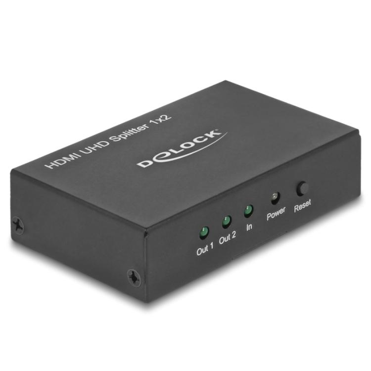 Delock HDMI UHD Splitter 1 x HDMI ingang > 2 x HDMI uitgang 4K - Delock