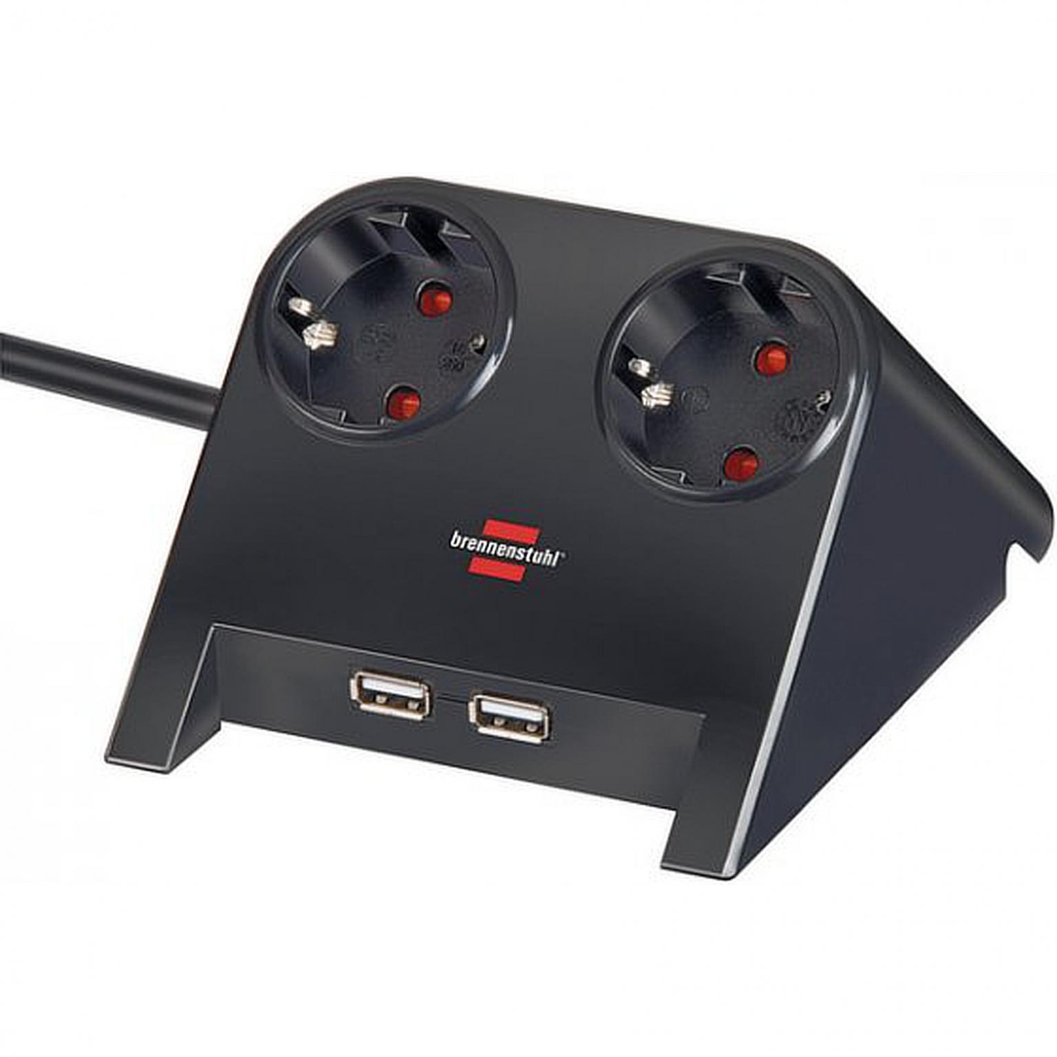 Stekkerdoos - 2-voudig - USB - Premium