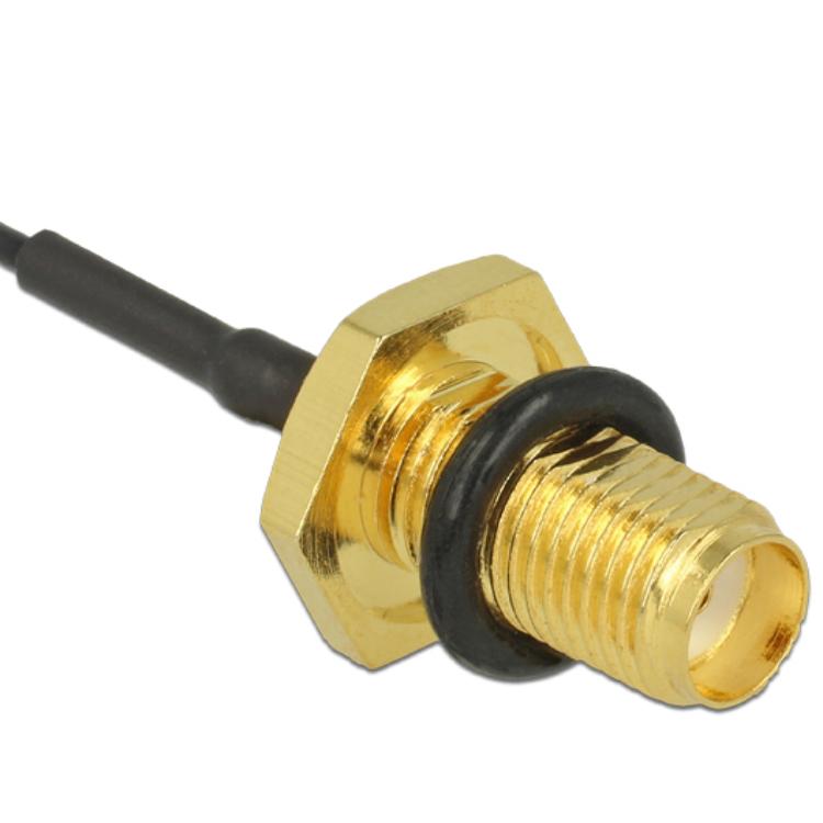 Delock Antennekabel SMA-aansluitbus voor inbouw > MHF/U.FL-LP-068 com - Delock