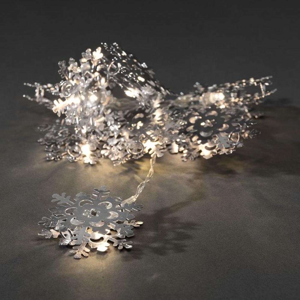 Guirlande lumineuse - guirlandes de Noël à leds d'intérieur - 10 lumières - 0.9 mètres - blanc chaud - 3x AA