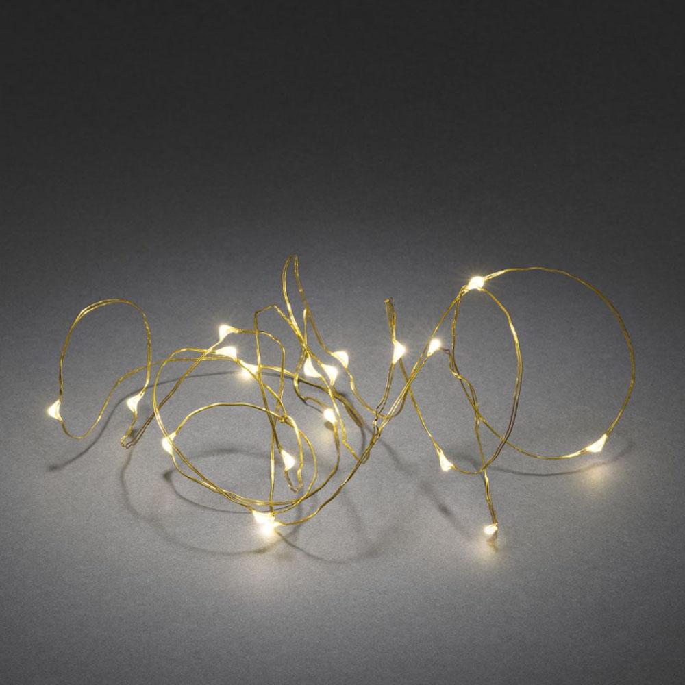 Guirlandes lumineuses - guirlandes de Noël à leds d'intérieur - 40 lumières - 3.9 mètres - blanc chaud - 4x AA