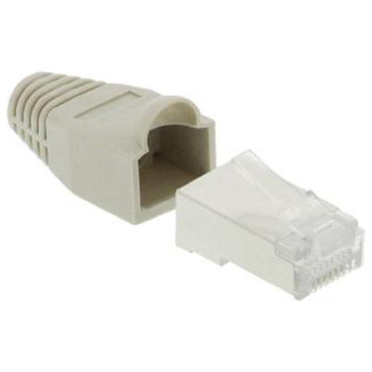 Cat 6 modulaire RJ45 stekker + tule - 10 stuks