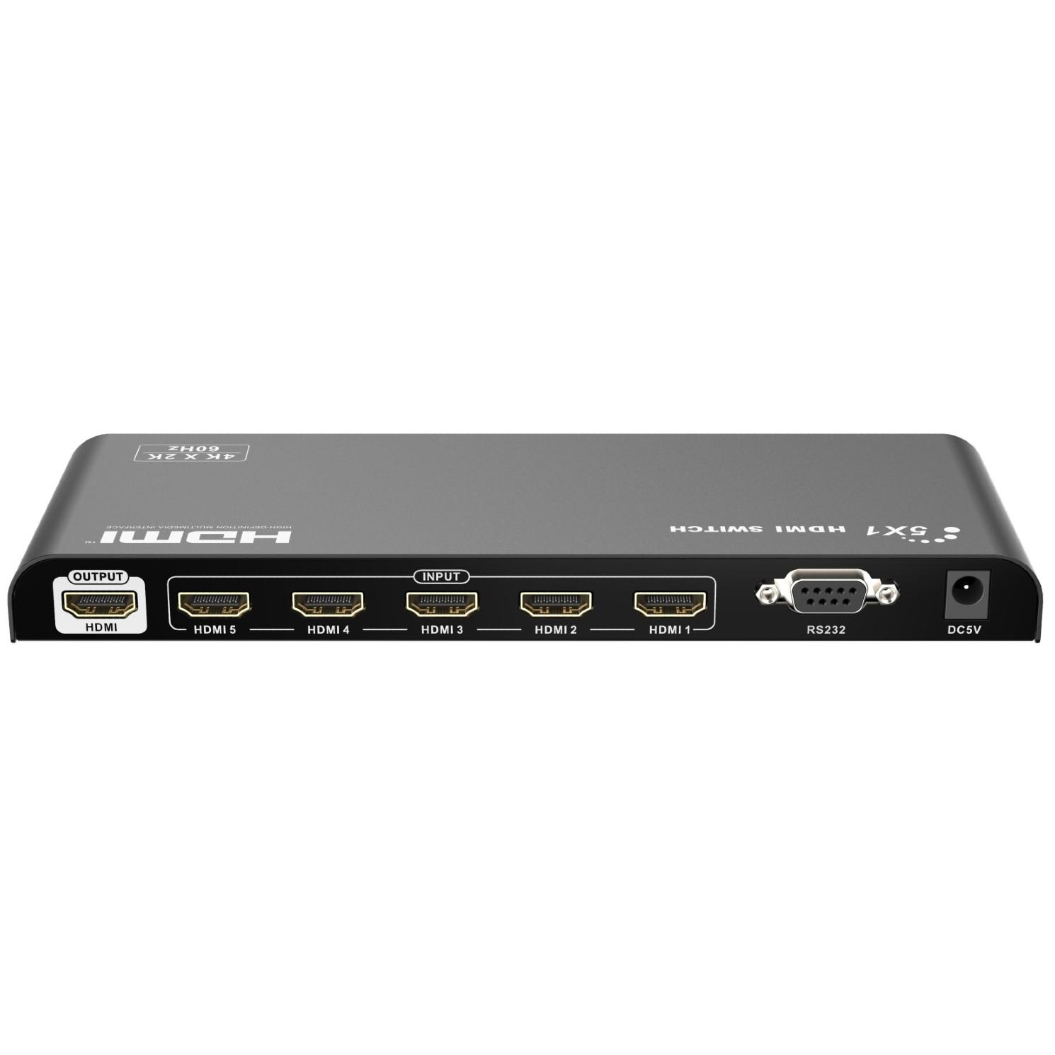 5 Poorts HDMI 2.0 Schakelaar met 4K en 3D - Allteq