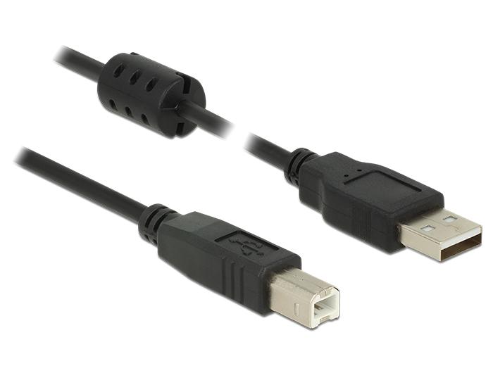 Delock Cable USB 2.0 Type-A Male > USB 2.0 Type-B Male 2.0 m noir - Delock
