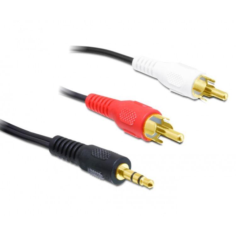 Delock Câble audio prise jack 3,5 mm > 2 x prise RCA 3 m - Delock