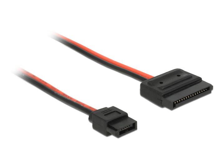SATA power 15-pin female naar Slim SATA 6-pin female (5 V)