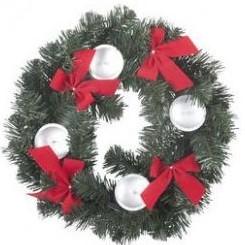 Couronne de Noël avec bougeoirs - Edco