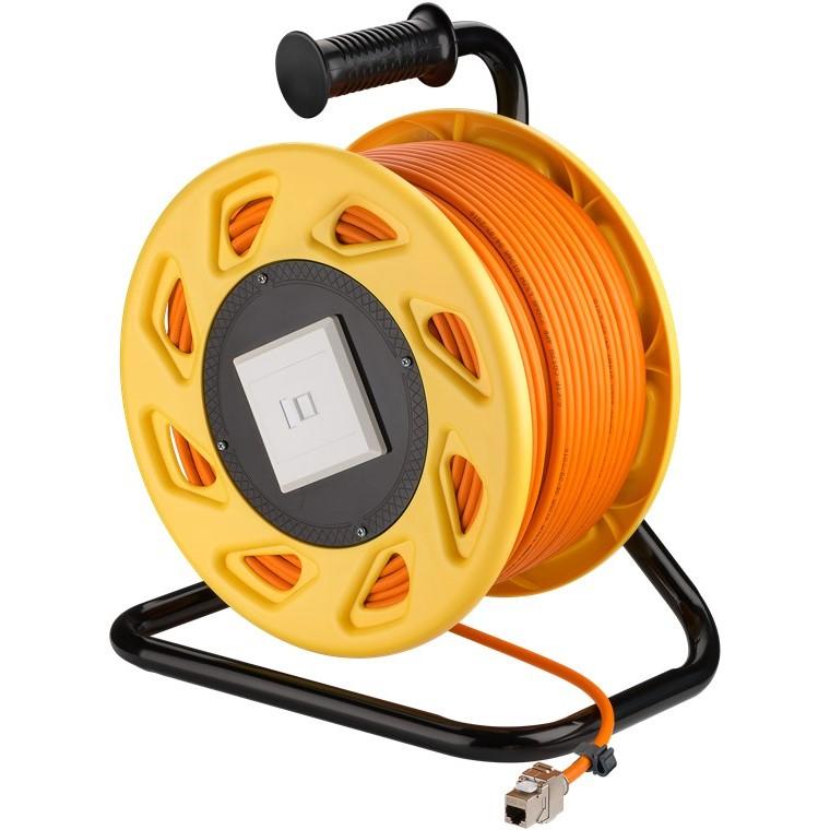 Cat 7a S/FTP netwerkkabel op haspel - 50 meter