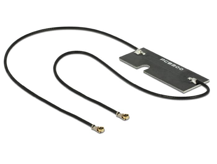 Delock WLAN dubbele antenne MHF IV /HSC MXHP32 compatibele connector 802.11 ac/ - Delock