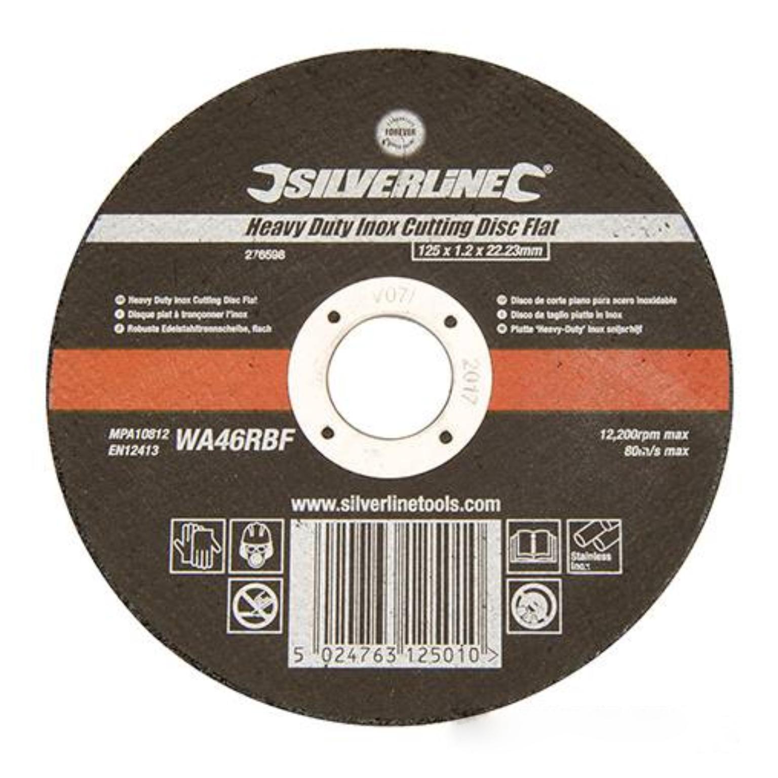 Doorslijpschijf - 12200 Rpm - Ø 125 mm - Silverline