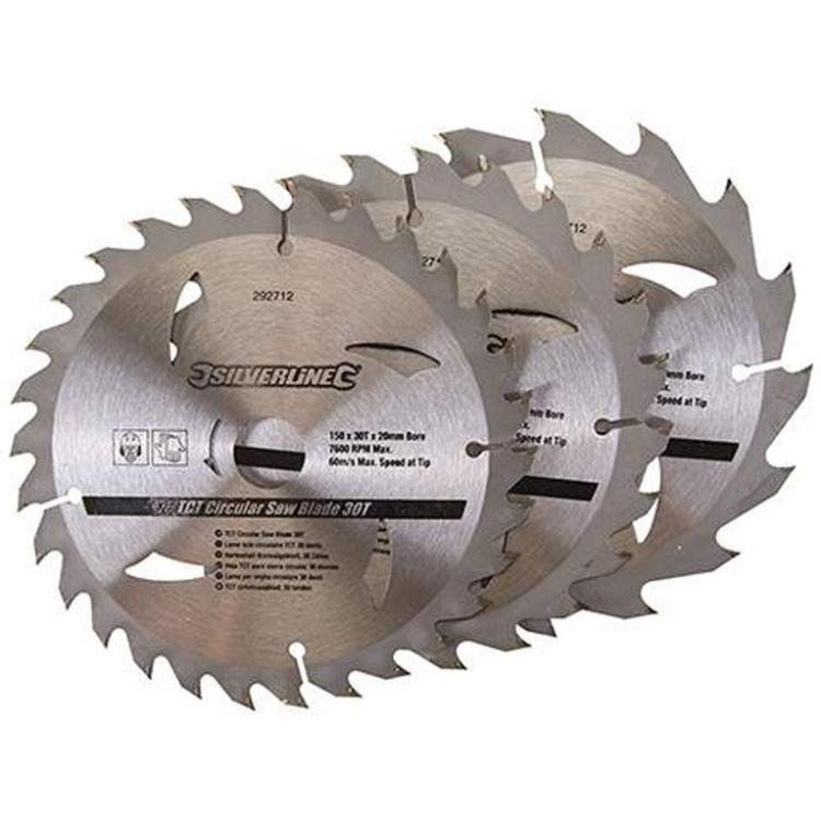 Jeu de lames de scie circulaire - Silverline
