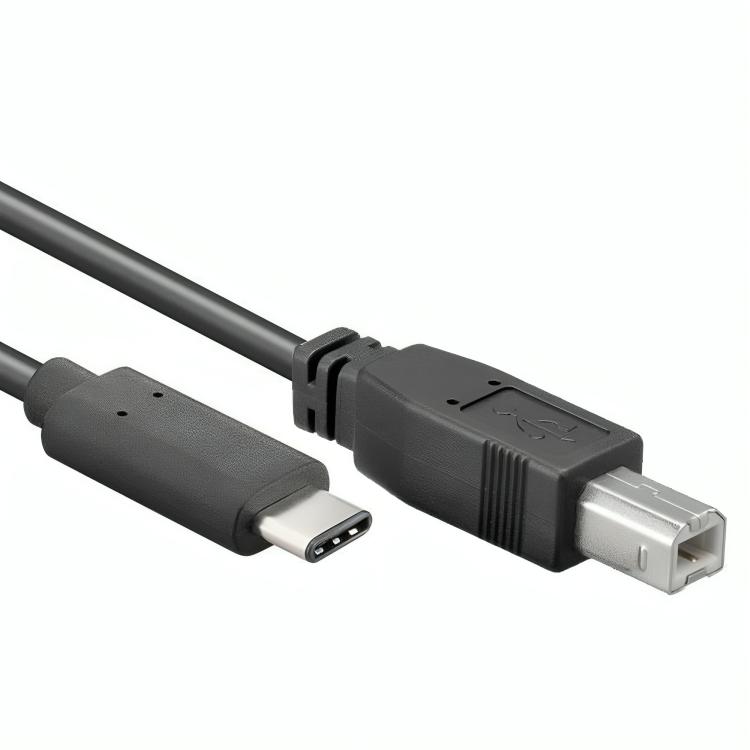 Câble USB C vers USB B - Version : 3.2 Gen 1x1 Connexion 1 : USB C mâle  Connexion 2 : USB B mâle Longueur : 0,5 mètre