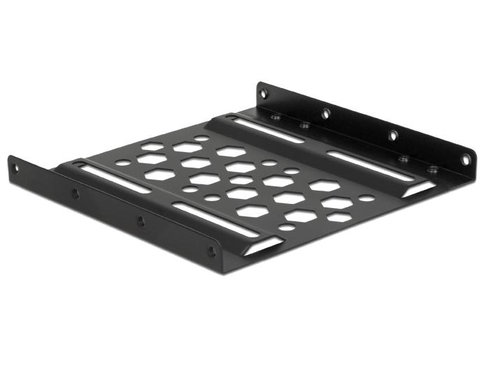 Delock Aluminium Montageframe 2,5″ tot 3,5″ zwart - Delock
