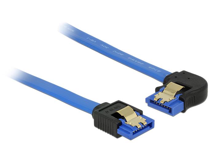 Delock Kabel SATA 6 Gb/s Stekker recht > SATA Stekker links gehoekte 50 cm - Delock