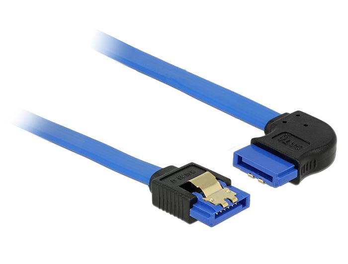 Delock Kabel SATA 6 Gb/s connector recht > SATA connector hoekig 30 cm - Delock