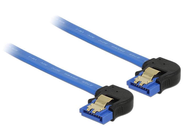 Câble Delock SATA 6 Gb/s connecteur femelle angulaire vers le bas > connecteur SATA - Delock