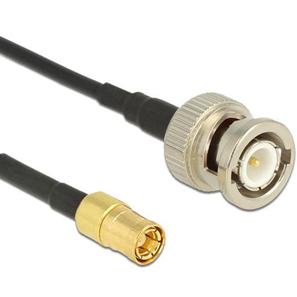 Câble d'antenne BNC vers SMB - contacts plaqués or - 50 Ohm - Delock