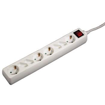 8 prises multiples, avec interrupteur, 1,4 m, blanc - Hama