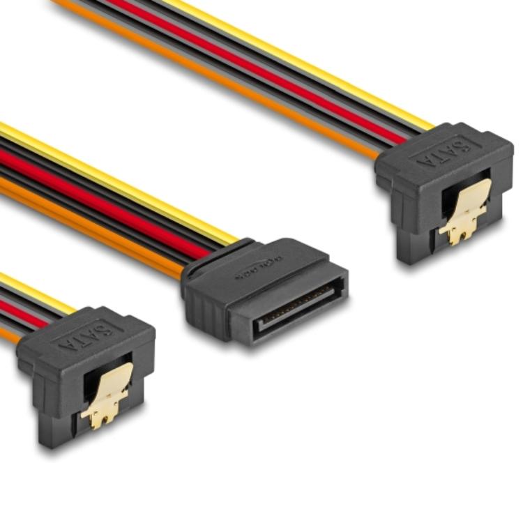 Delock-Kabel SATA 15-polige voedingsaansluiting met Snap-in-functie > 2 x - Delock
