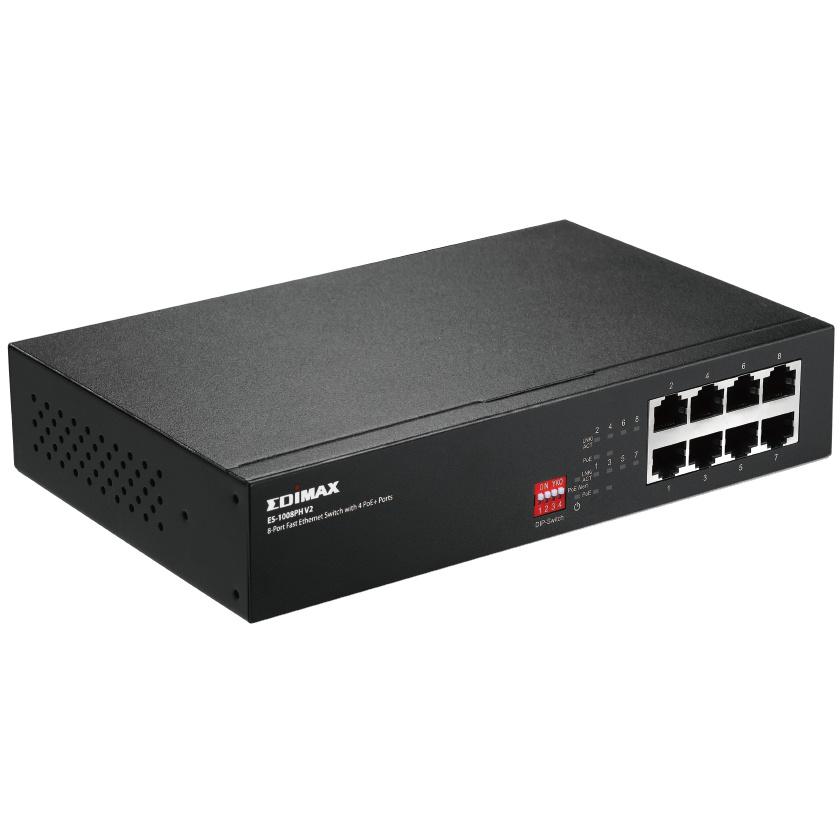 8 poorts PoE switch - Edimax