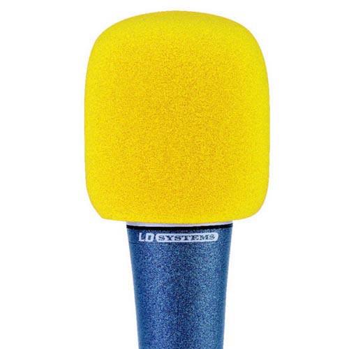Bonnette anti-vent pour microphone - Matériau : Mousse Taille : 40 - 50 mm  Couleur : jaune