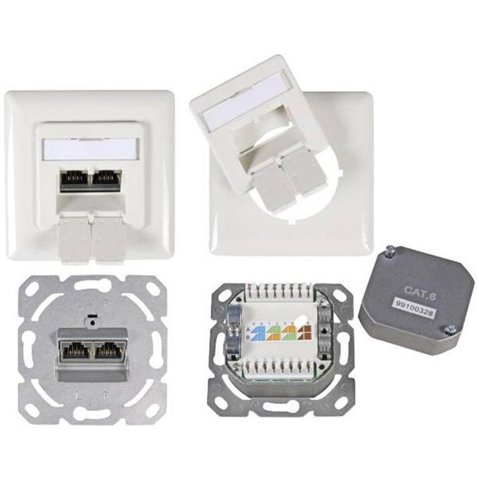 Cat 6 wandcontactdoos - Inbouw - EFB Elektronik