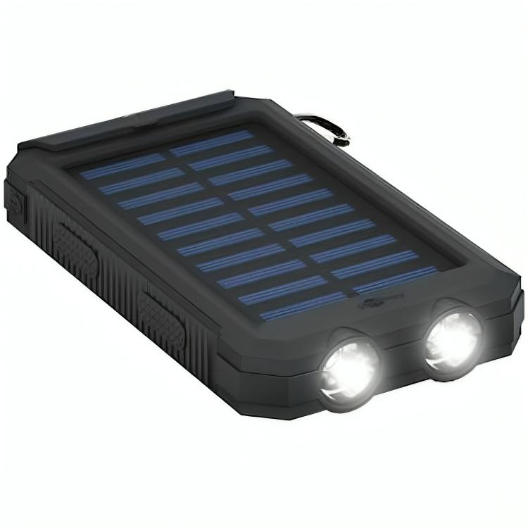 Powerbank - 8.000 mAh - Met zonnepaneel en Ingebouwd kompas - 2x USB A