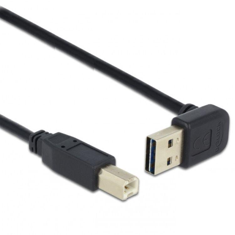 Delock Kabel EASY-USB 2.0 Type-A Stekker gehoekte boven/onderkant > USB