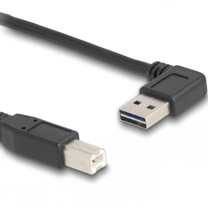 Easy USB Printer Cable - Câble d'imprimante USB - Hook, Type : 2.0 - Haute  vitesse, Extra : Connexion USB utilisable des deux côtés, Connexion 1 :  Easy USB A mâle, Connecteur 2 : USB B mâle, 0,5 mètres.