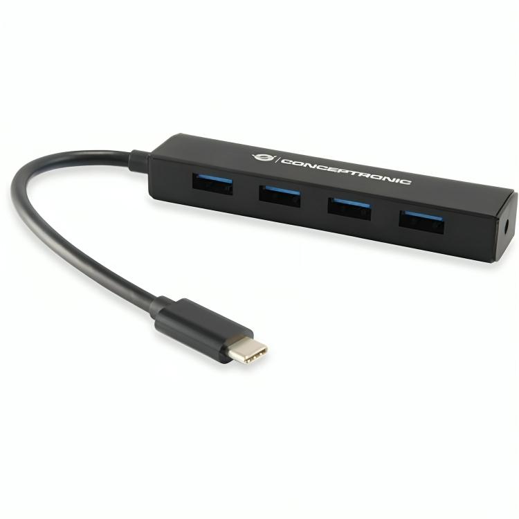 USB C Hub - 4 USB poorten - USB 3.2 Gen 1 - Conceptronic