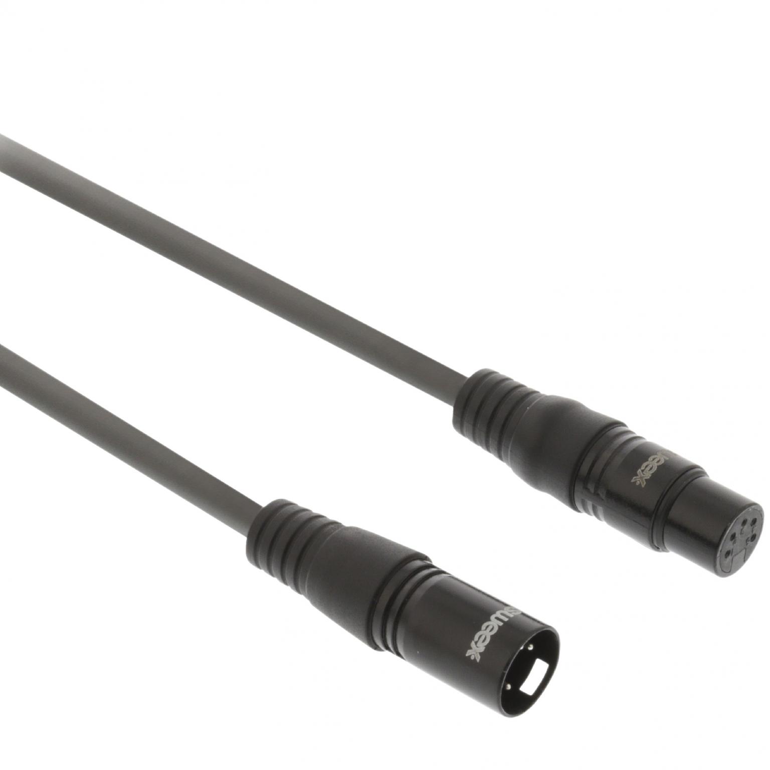 Câble microphone 2 m XLR femelle vers XLR mâle analogique et AES