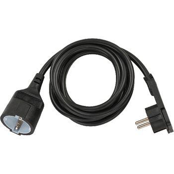 Câble d'extension de puissance 2 m H05VV-F 3G1.5 IP20 Noir