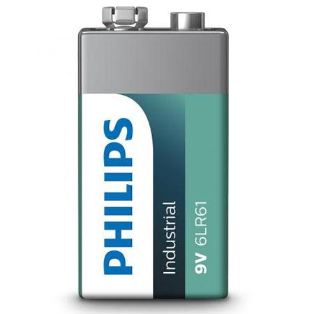 9V blokbatterij alkaline 10 stuks Philips Industrial